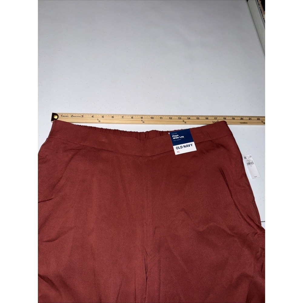 Old Navy High Waisted Playa Wide Leg Pant Russet Moon Rust Color-Size XL New NWT - Picture 7 of 13